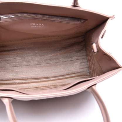 Prada Soft Calfskin Impunture Diagramme Tote Cipria 6 of 9