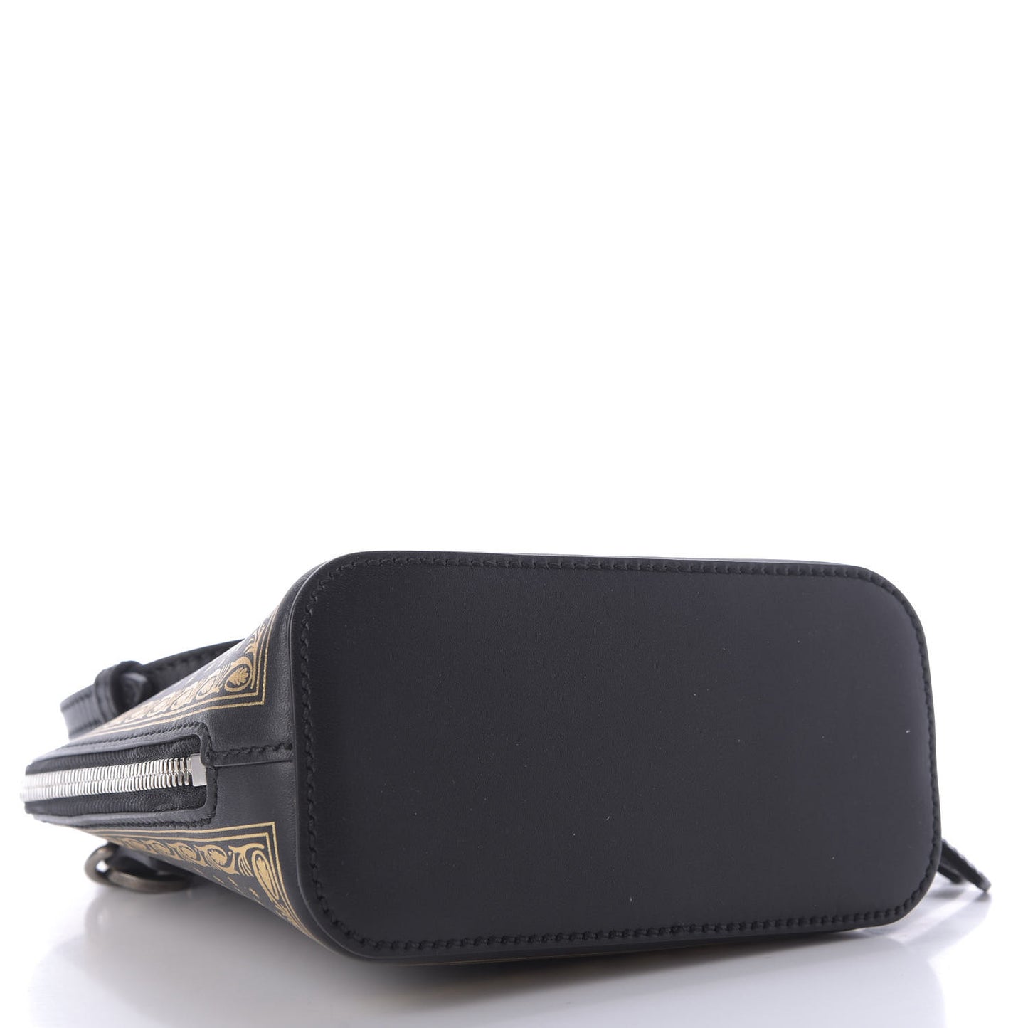 X SEGA Calfskin GUCCY Stars Mini Dome Shoulder Bag Black Gold