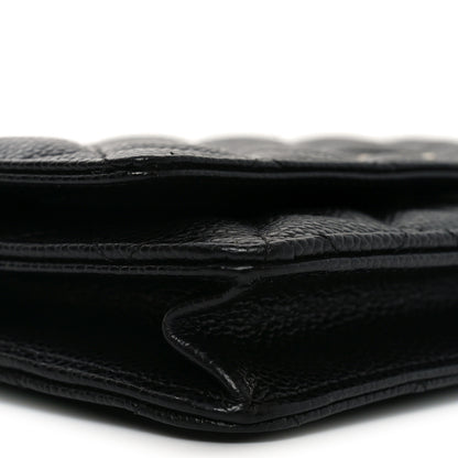 Chanel Caviar Quilted Wallet on Chain WOC Black 10 of 12