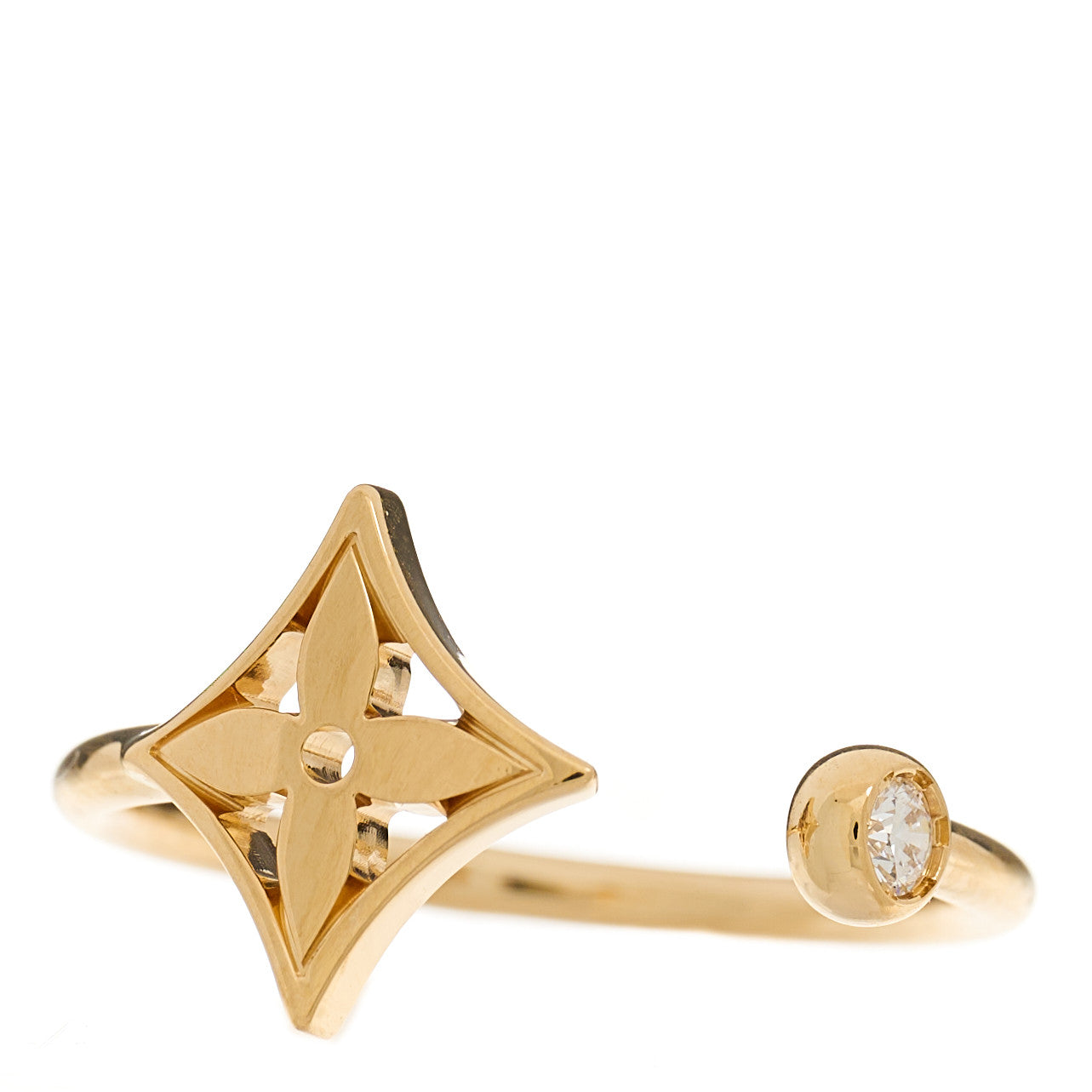 Louis Vuitton 18K Yellow Pink White Gold Diamond Idylle Blossom Ring 3 Set 48 4.5 3 of 11