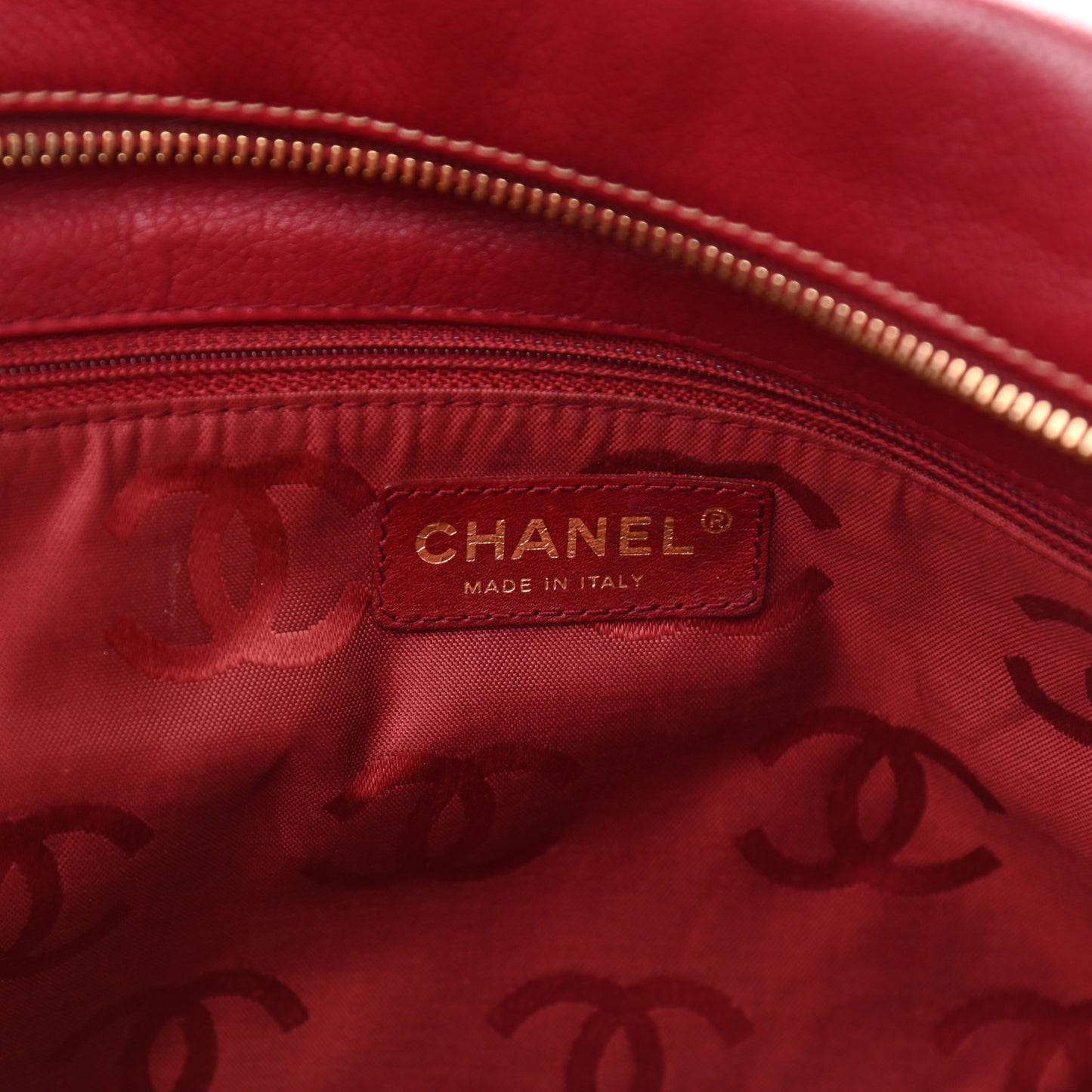 Calfskin CC Shoulder Bag Red