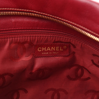 Chanel Calfskin CC Shoulder Bag Red 6 of 13