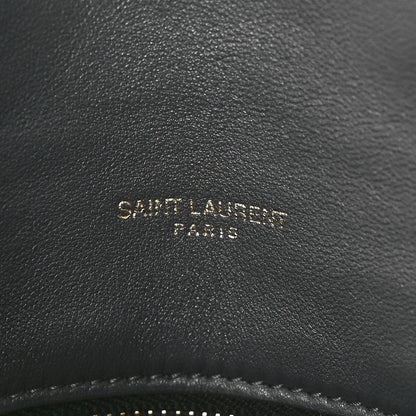 Saint Laurent Lambskin Quilted Small Loulou Puffer Monogram Chain Satchel Storm 6 of 12