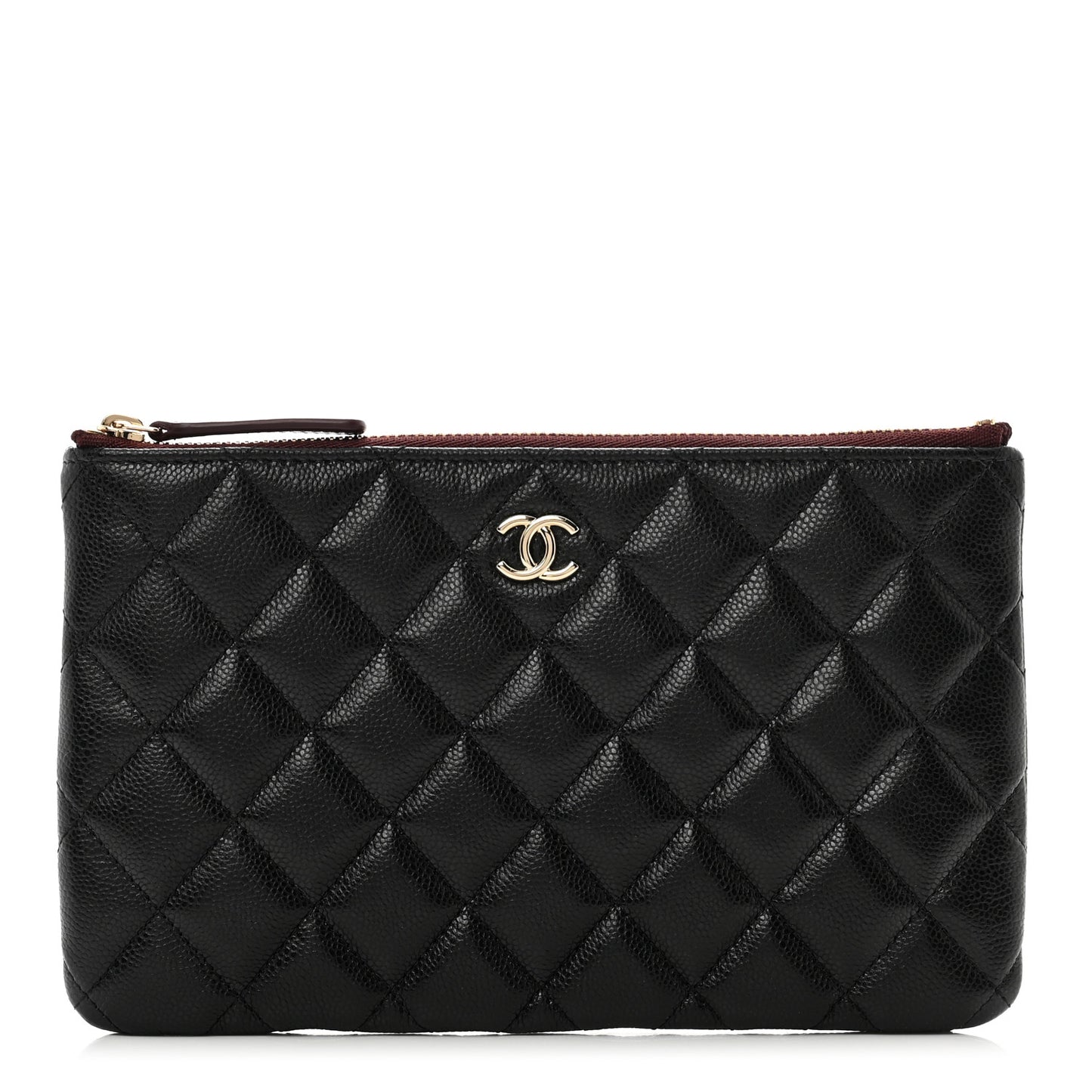 Caviar Quilted Cosmetic Case Black