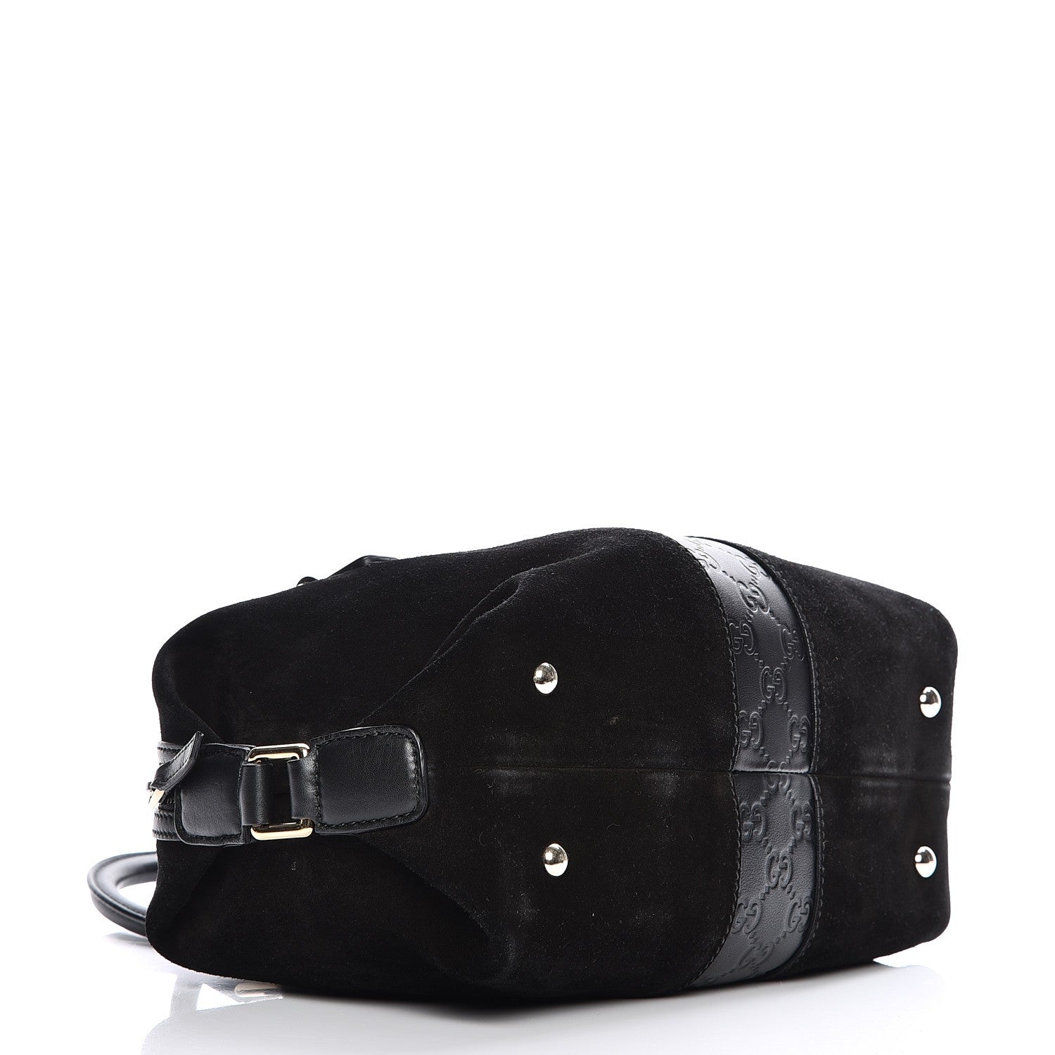 Gucci Suede Guccissima Small Boston Black 4 of 9