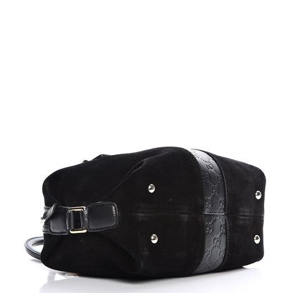 Gucci Suede Guccissima Small Boston Black 4 of 9