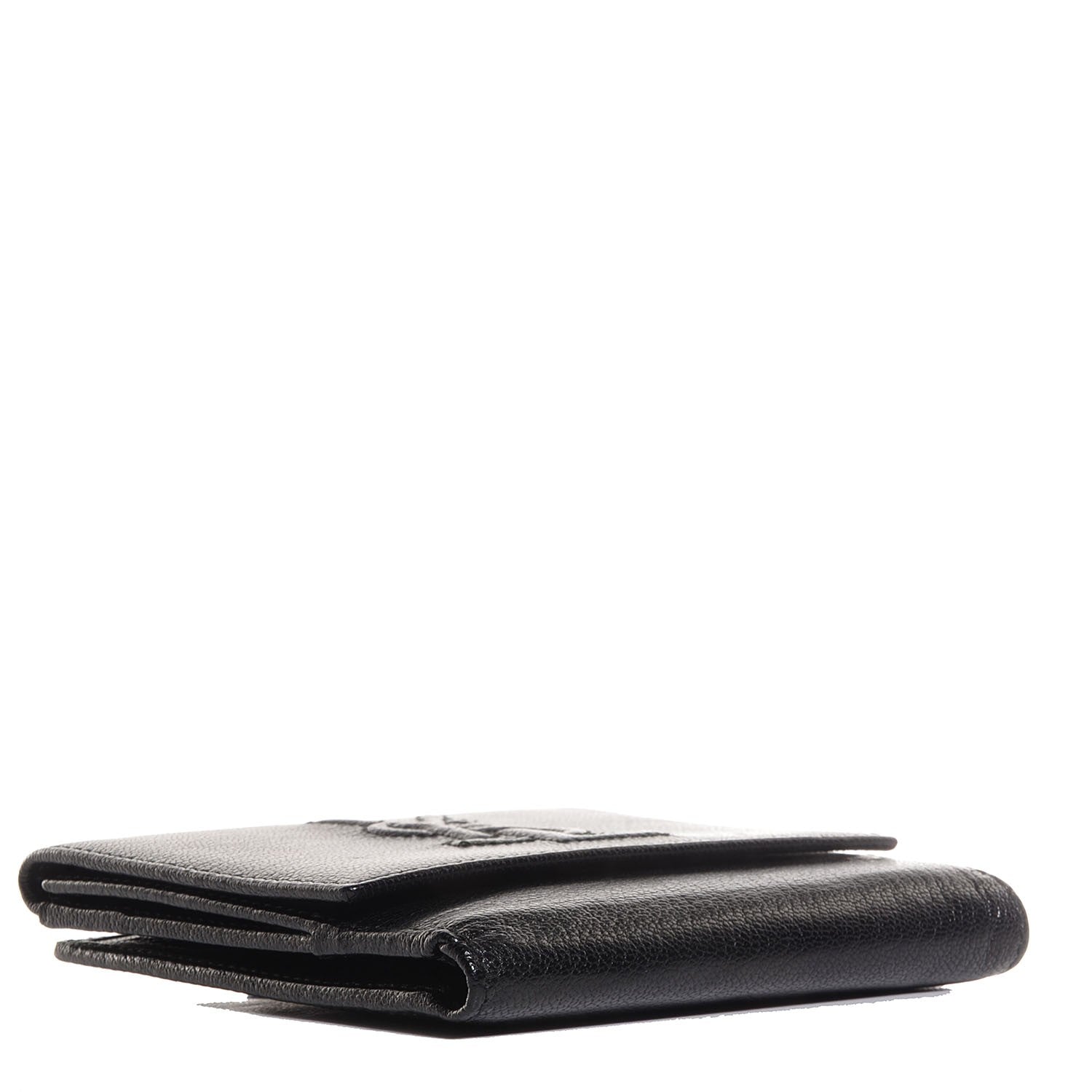 Saint Laurent Goatskin Belle de Jour French Wallet Black 4 of 8