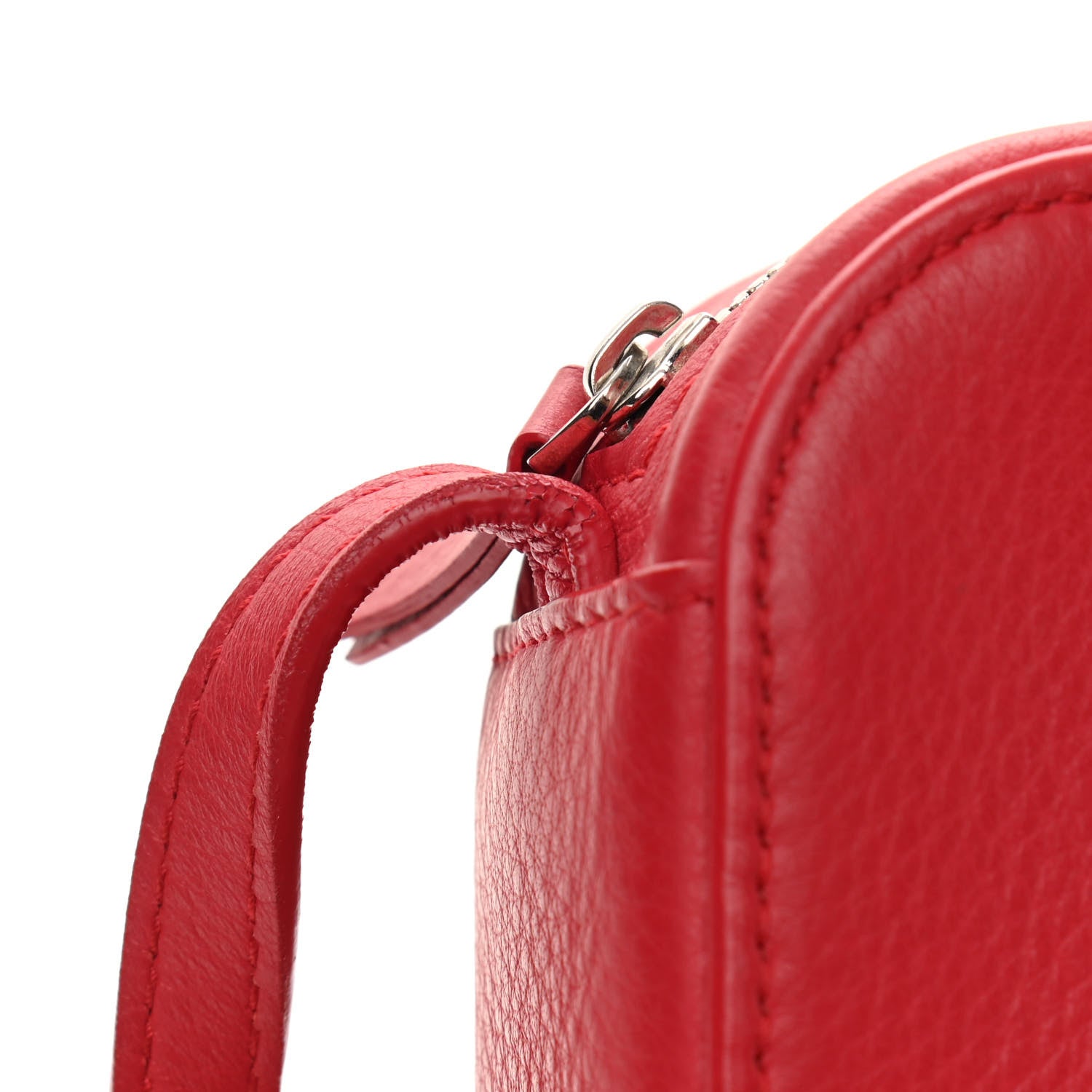 Balenciaga Calfskin Logo XS Everyday Camera Bag Rouge Lantern Black 11 of 12