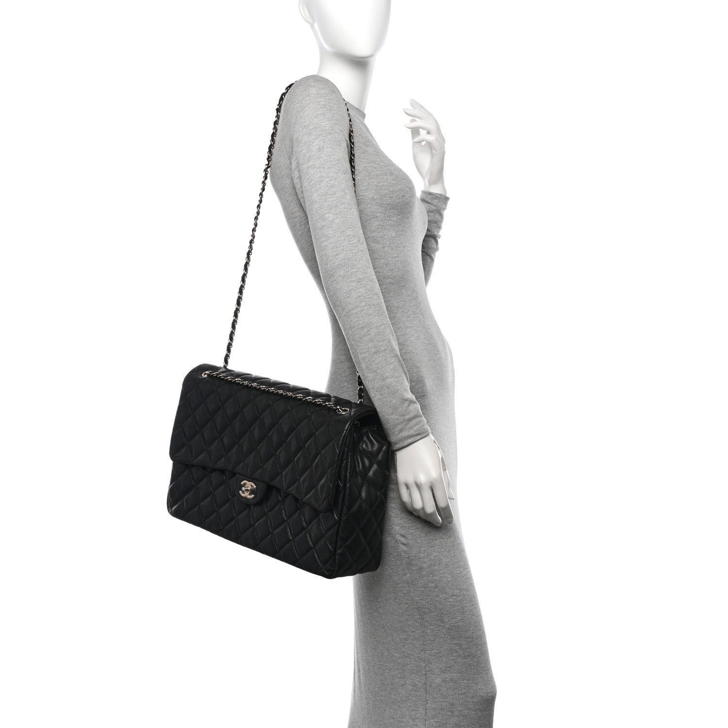 Chanel Caviar Quilted XXL Travel Flap Bag Black 2 of 11
