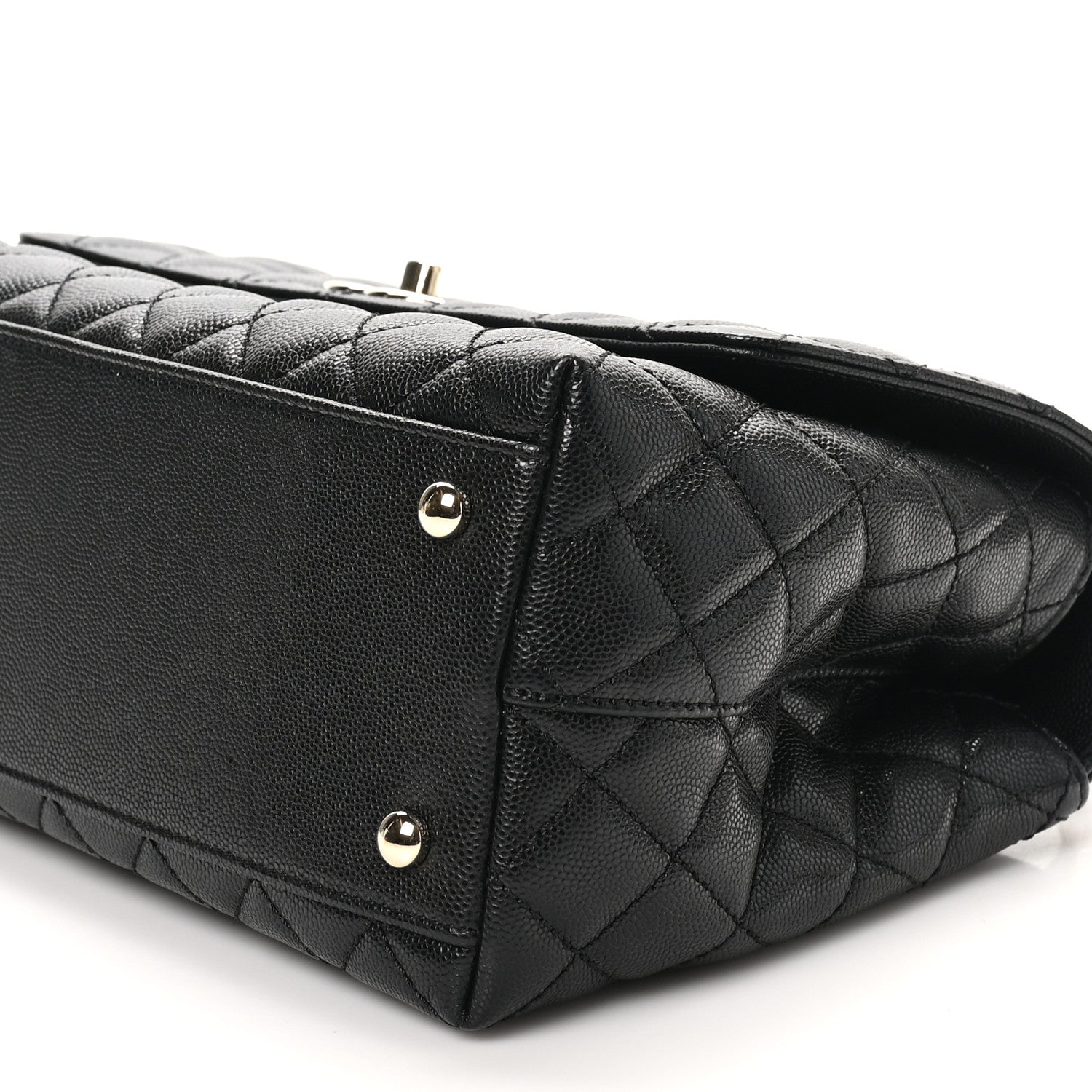 Chanel Caviar Quilted Small Coco Handle Flap Black 10 of 11