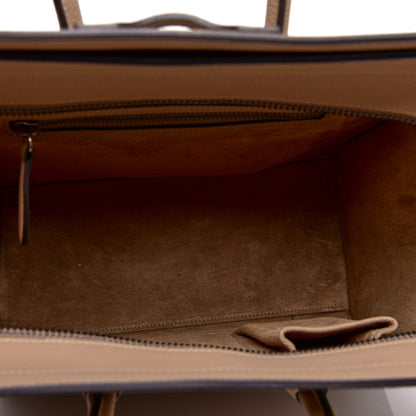 Celine Drummed Calfskin Micro Luggage Dune 5 of 9