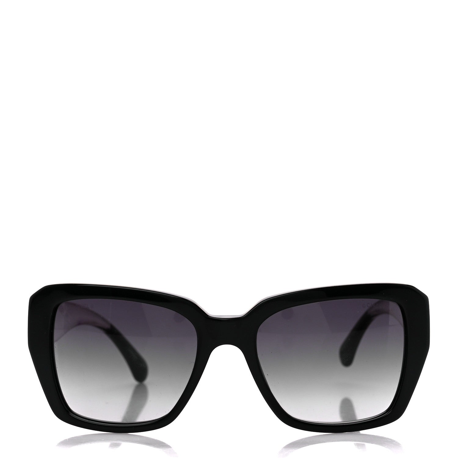 Chanel Acetate Square CC Sunglasses 40988 Black 2 of 8