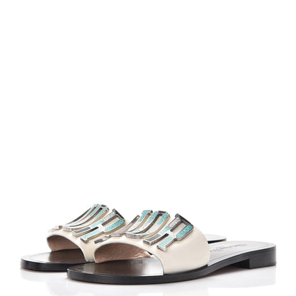 Christian Dior Calfskin Dio(r)evolution 10mm Slide Sandals 38 Off White 2 of 9