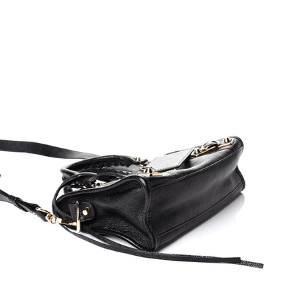 Balenciaga Chevre Gold Metallic Edge Hardware Mini City Black 5 of 10