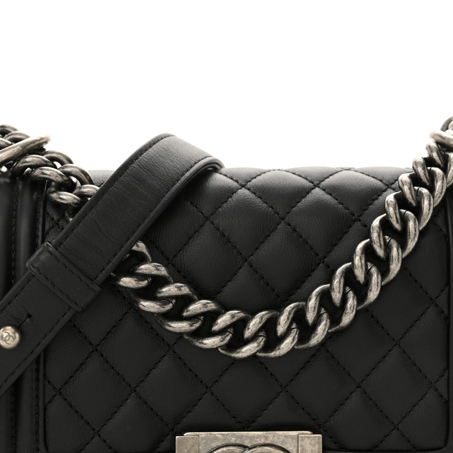 Chanel Calfskin Quilted Small Boy Flap Black 8 of 11