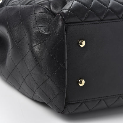 Chanel Lambskin Quilted Large Drawstring Bag Black 5 of 10