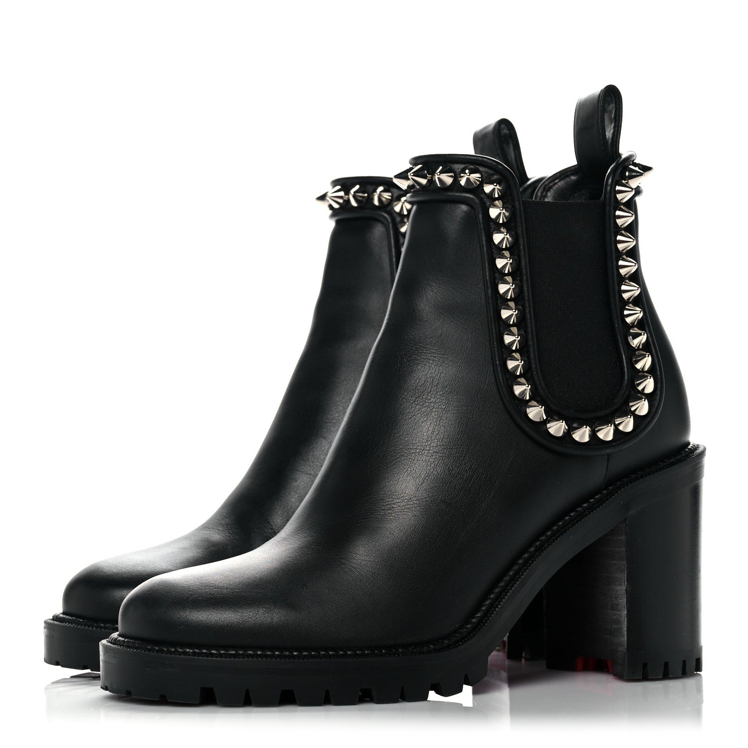 Christian Louboutin Nappa Spiked Capahutta 70 Chelsea Boots 36 Black 3 of 11