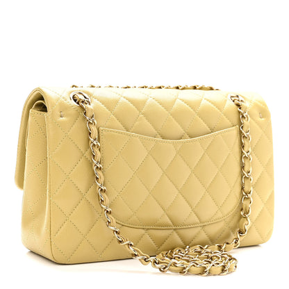 Chanel Caviar Quilted Medium Double Flap Light Green 2 of 9
