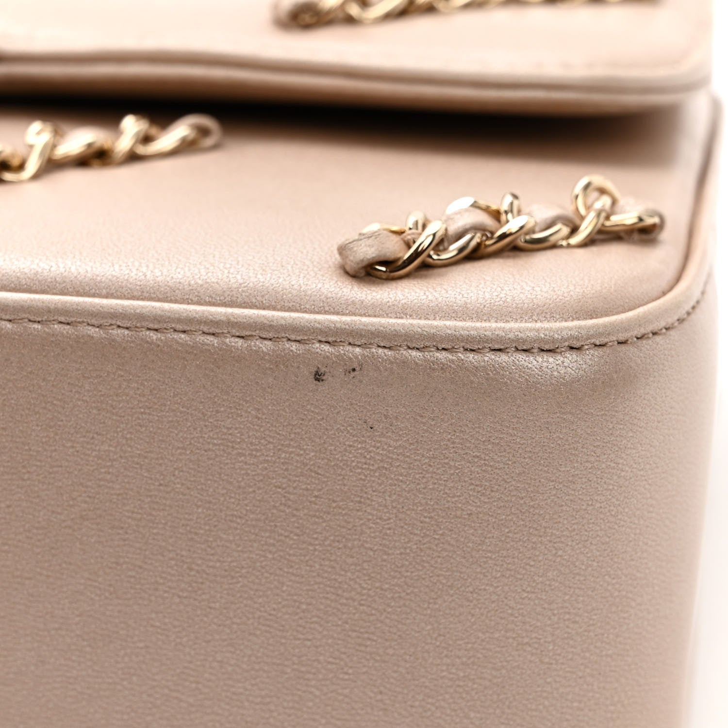 Chanel Metallic Lambskin Small CC Chain Flap Light Gold 12 of 12