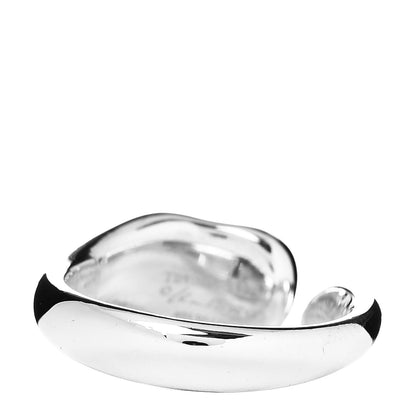 Tiffany Sterling Silver Diamond Elsa Peretti Full Heart Ring 54 7 4 of 5