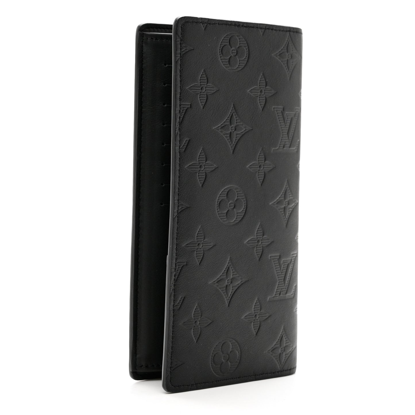 Calfskin Monogram Shadow Brazza Wallet Black