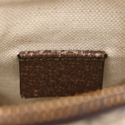 Gucci GG Supreme Monogram Mini Neo Vintage Double Zip Messenger Bag Beige New Acero Crop 9 of 12