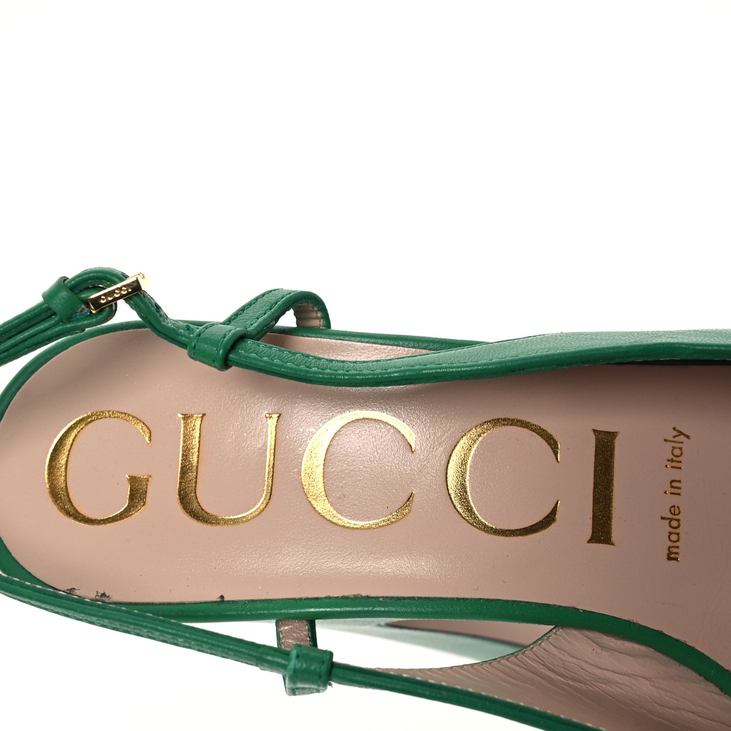 Nappa Horsebit Platform 35/120mm Slingback Pumps 38 New Shamrock