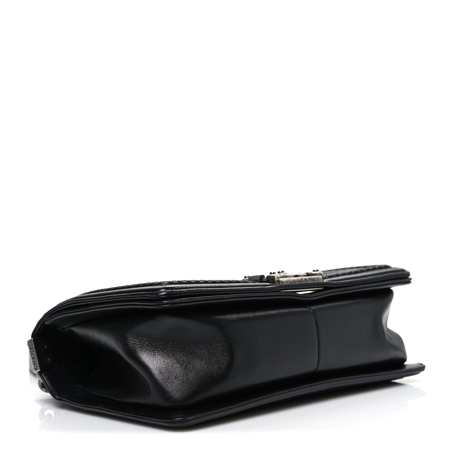 Chanel Lambskin Stitched Medium Boy Flap Black 4 of 10