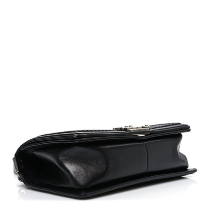 Chanel Lambskin Stitched Medium Boy Flap Black 4 of 10