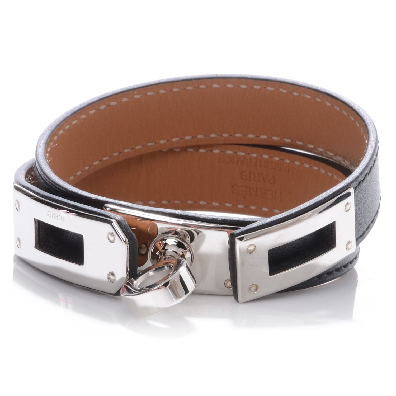 Hermes Chamonix Kelly Double Tour Bracelet XS Black 3 of 7