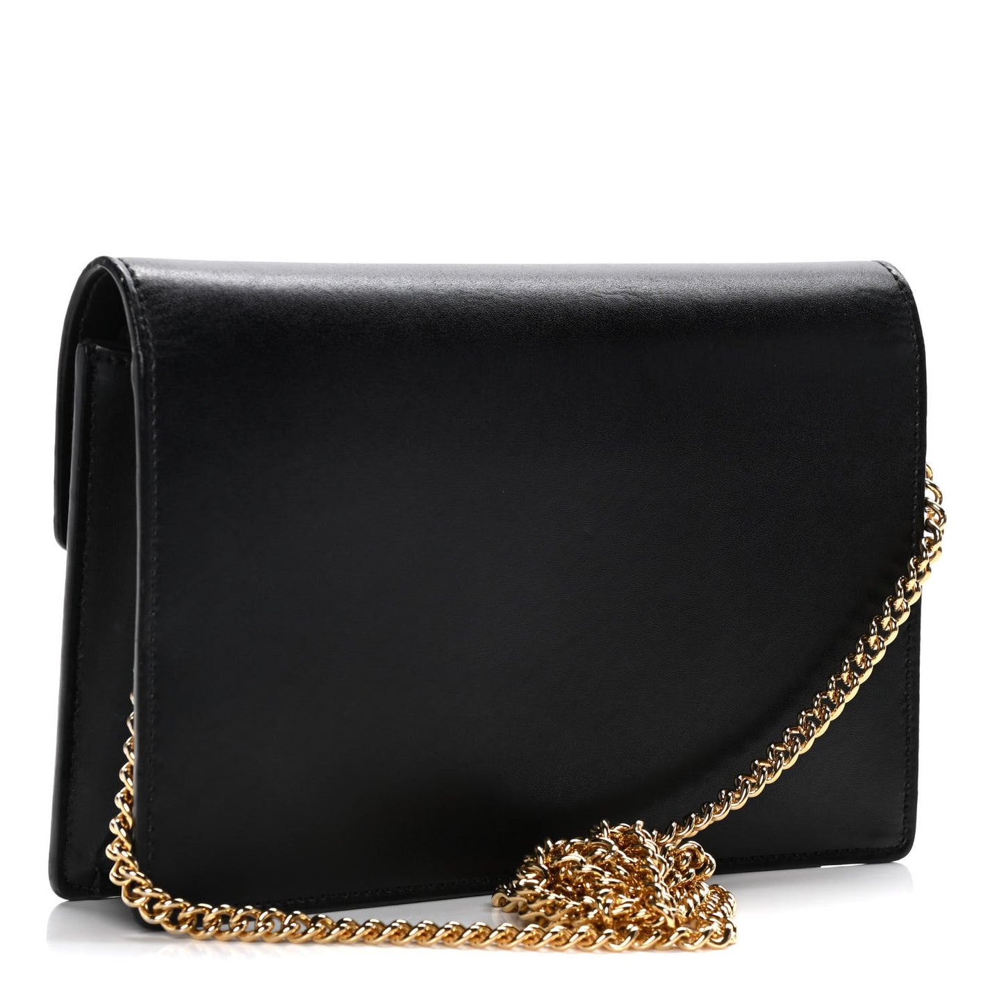 Vitello Liberty Lucido F is Fendi Medium Envelope Wallet on Chain Black