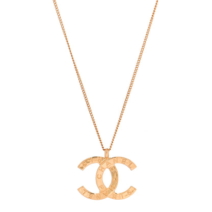 Chanel Metal CC Paris Button Necklace Gold 1 of 6