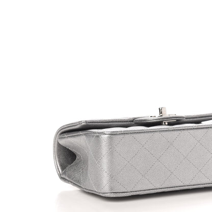 Chanel Metallic Caviar Quilted Mini Top Handle Rectangular Flap Silver 8 of 10