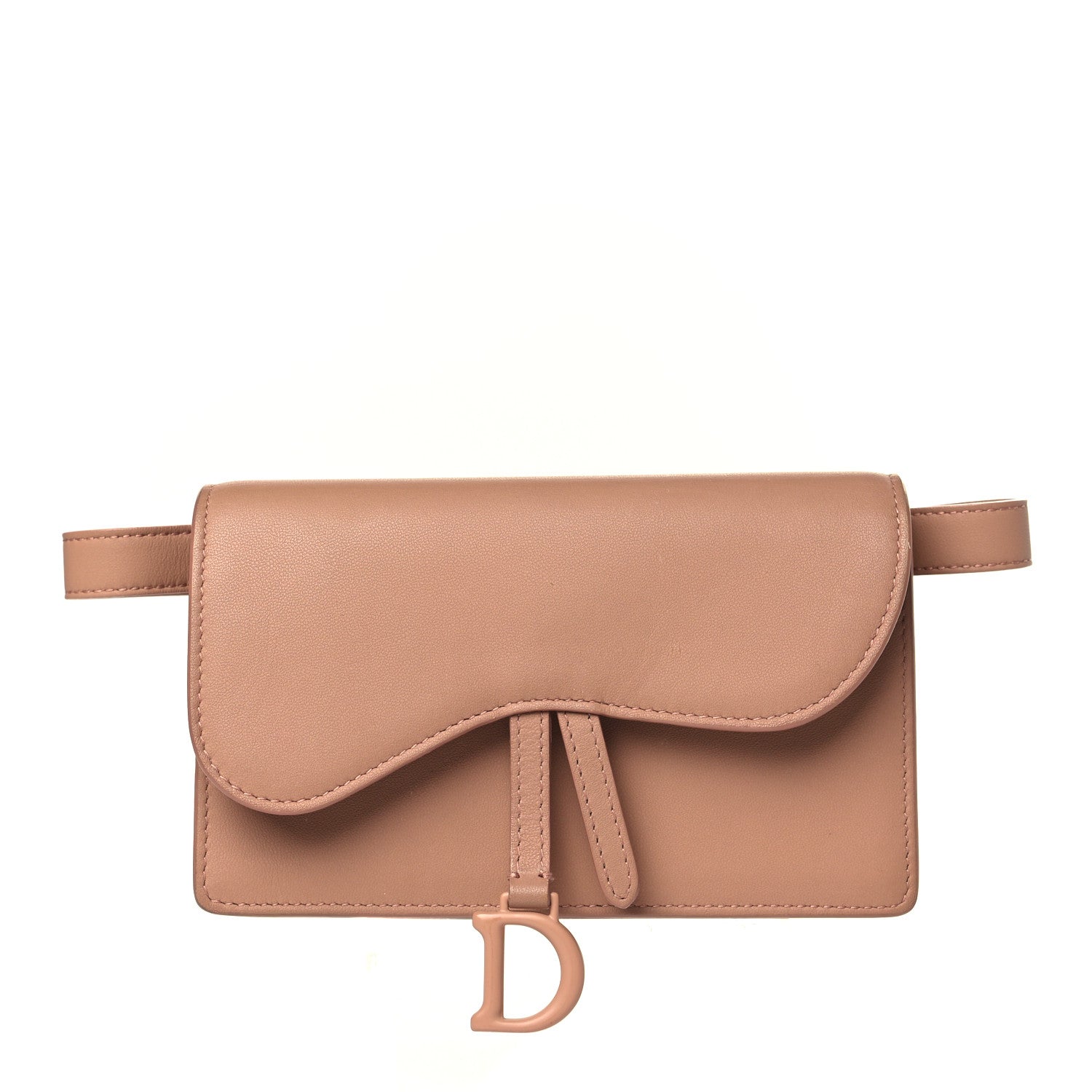 Christian Dior Ultra Matte Calfskin Saddle Belt Bag Rose Des Vents 1 of 11