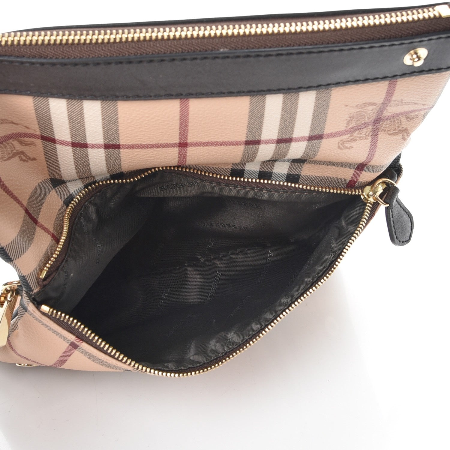 Burberry Haymarket Check Adeline Foldover Clutch Brown 5 of 7
