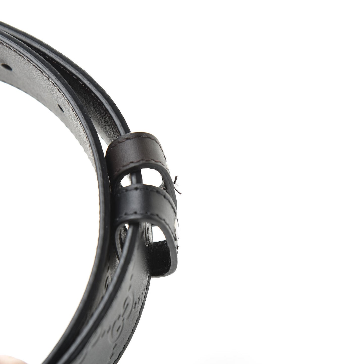 Guccissima Signature Interlocking G Reversible 37mm Belt 95 38 Black Cocoa