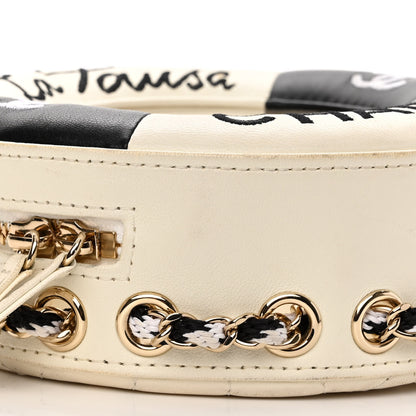 Chanel Lambskin Coco Lifesaver Round Bag Black White 8 of 15