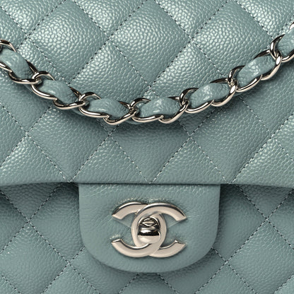 Chanel Caviar Quilted Small Double Flap Light Blue 8 of 10
