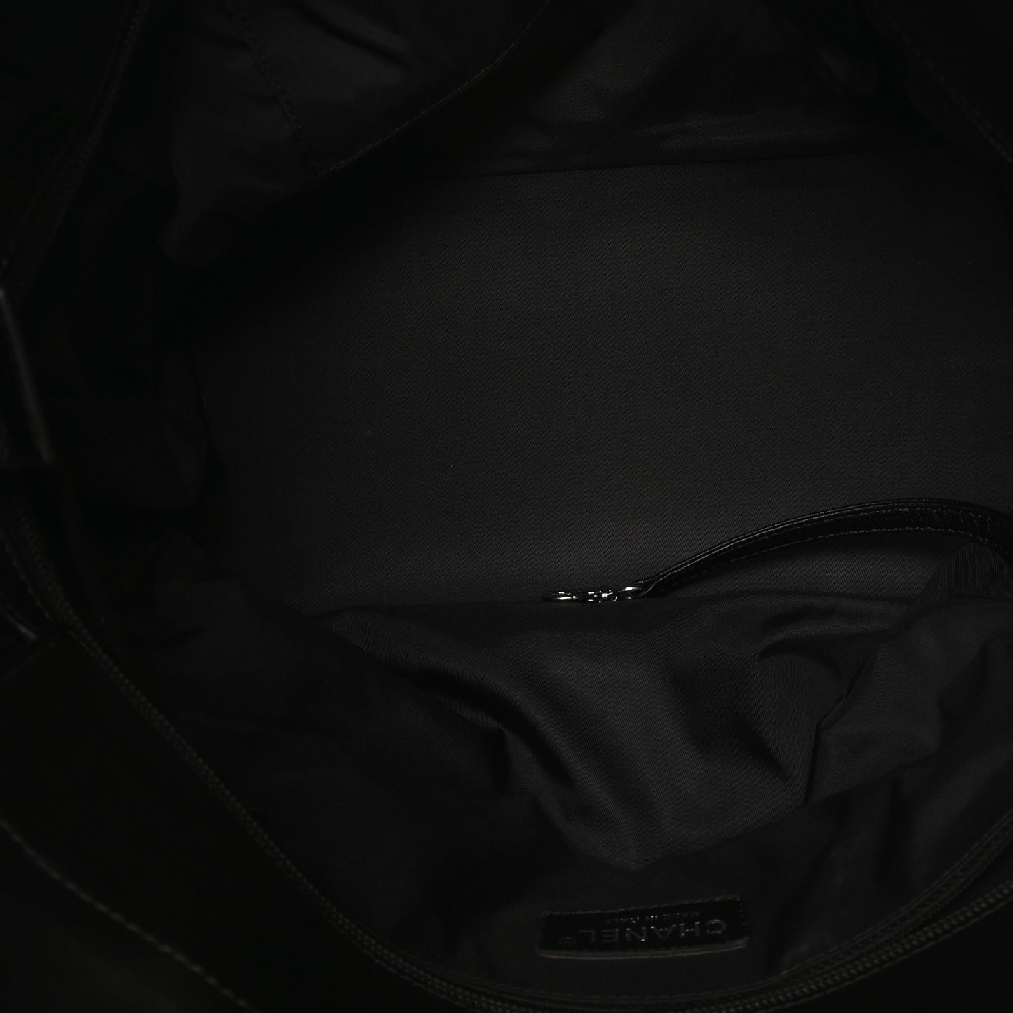 Coated Canvas Quilted Large Paris Biarritz Tote Black