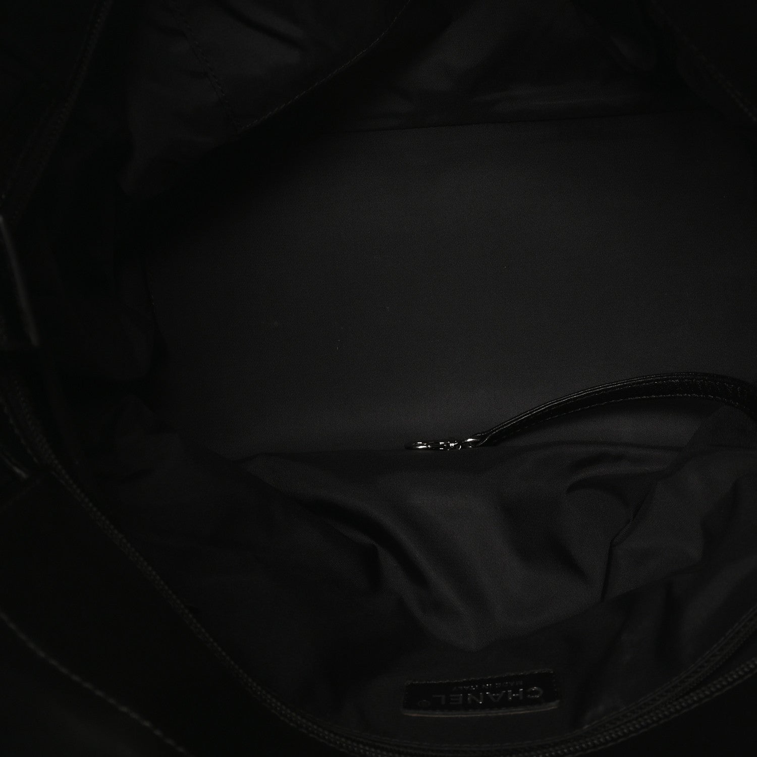 Chanel Coated Canvas Quilted Large Paris Biarritz Tote Black 5 of 10