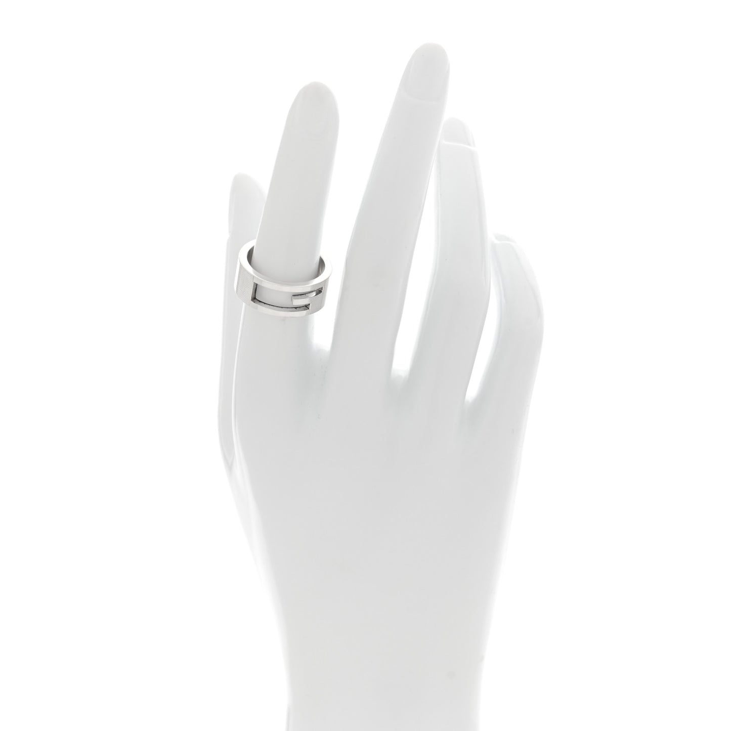 Sterling Silver G Cutout Ring 54 6.75