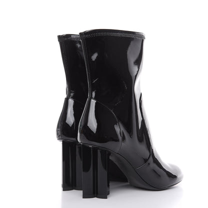 Louis Vuitton Patent Silhouette Ankle Boots 37.5 Black 4 of 7