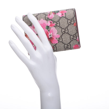 Gucci GG Supreme Monogram Blooms Card Case Beige Multicolor Dry Rose 2 of 8