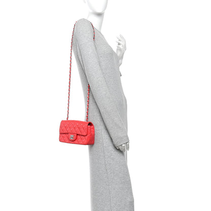 Chanel Patent Calfskin Quilted Mini Rectangular Flap Coral 2 of 13