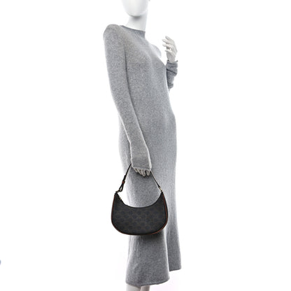 Celine Triomphe Canvas Calfskin Ava Shoulder Bag Tan 2 of 9