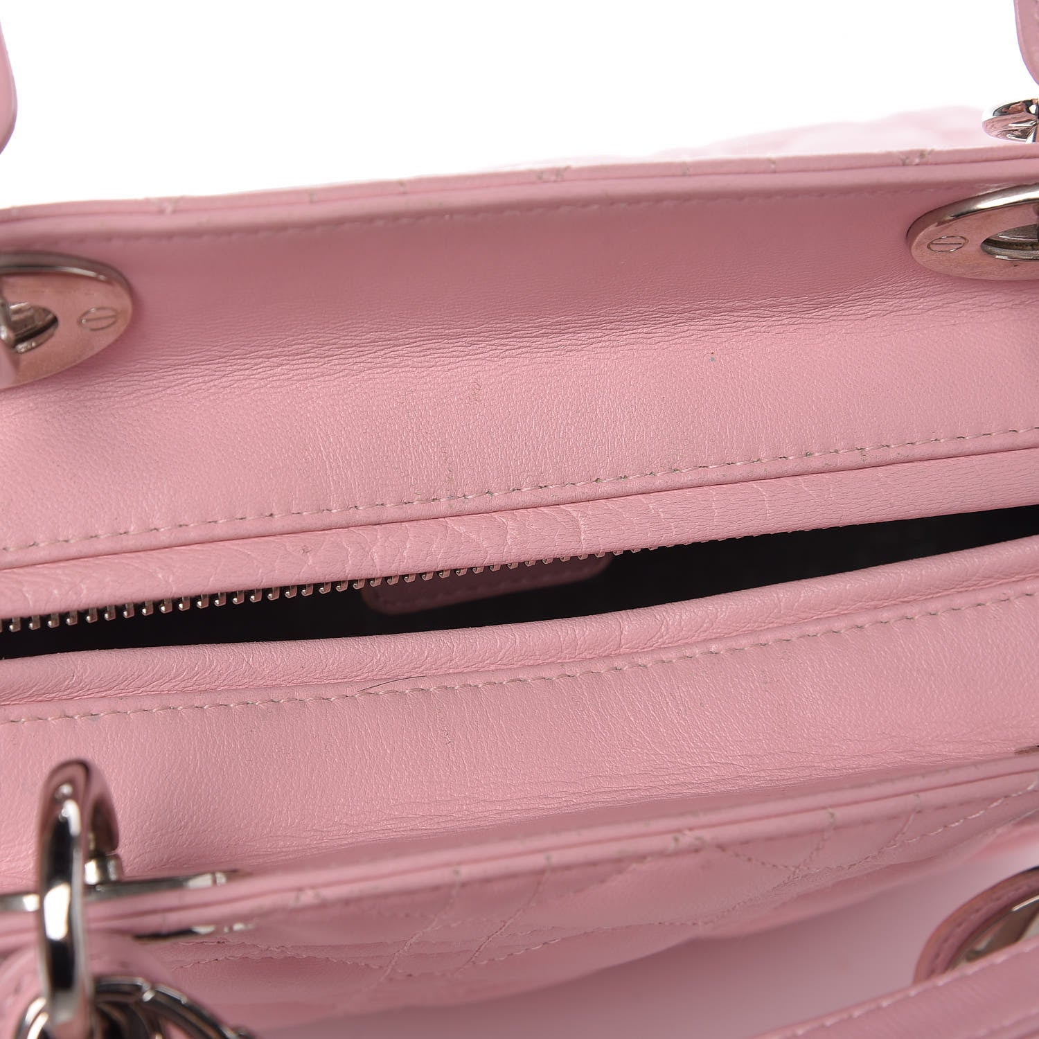 Christian Dior Lambskin Cannage Medium Lady Dior Rose Clair 17 of 17
