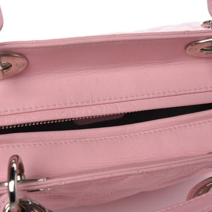 Christian Dior Lambskin Cannage Medium Lady Dior Rose Clair 17 of 17
