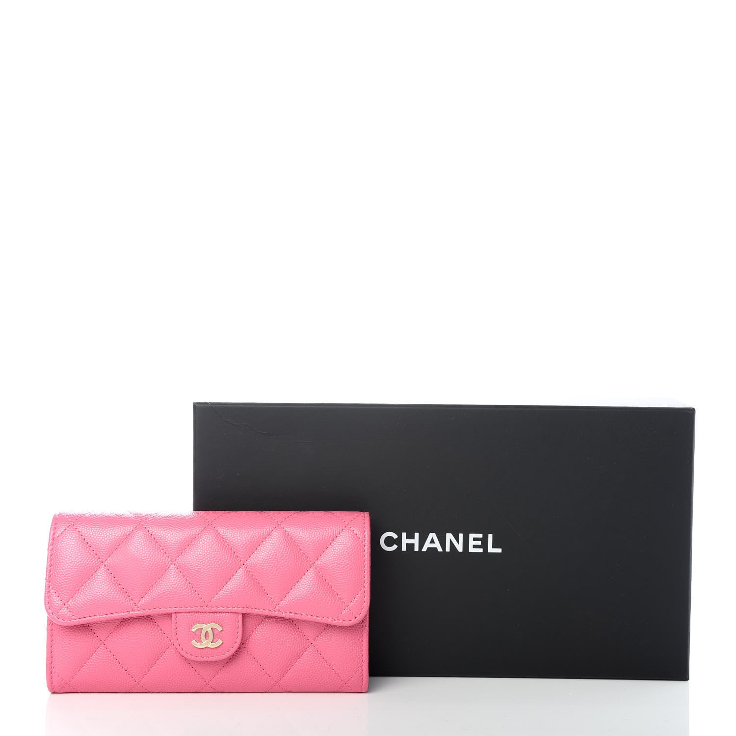 Chanel Caviar Quilted Medium Flap Wallet Pink 9 of 9