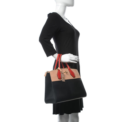 Louis Vuitton Calfskin City Steamer MM Black Creme Bourgogne 2 of 20