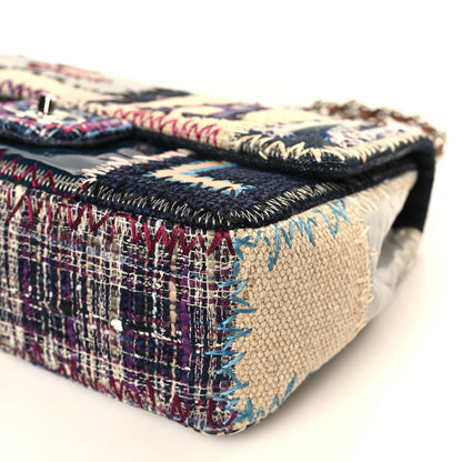 Chanel Denim Tweed Patchwork Jumbo Single Flap Multicolor 8 of 9